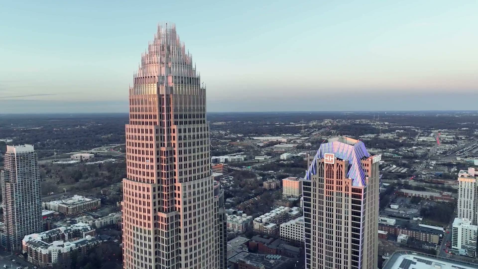 The Charlotte skyline
