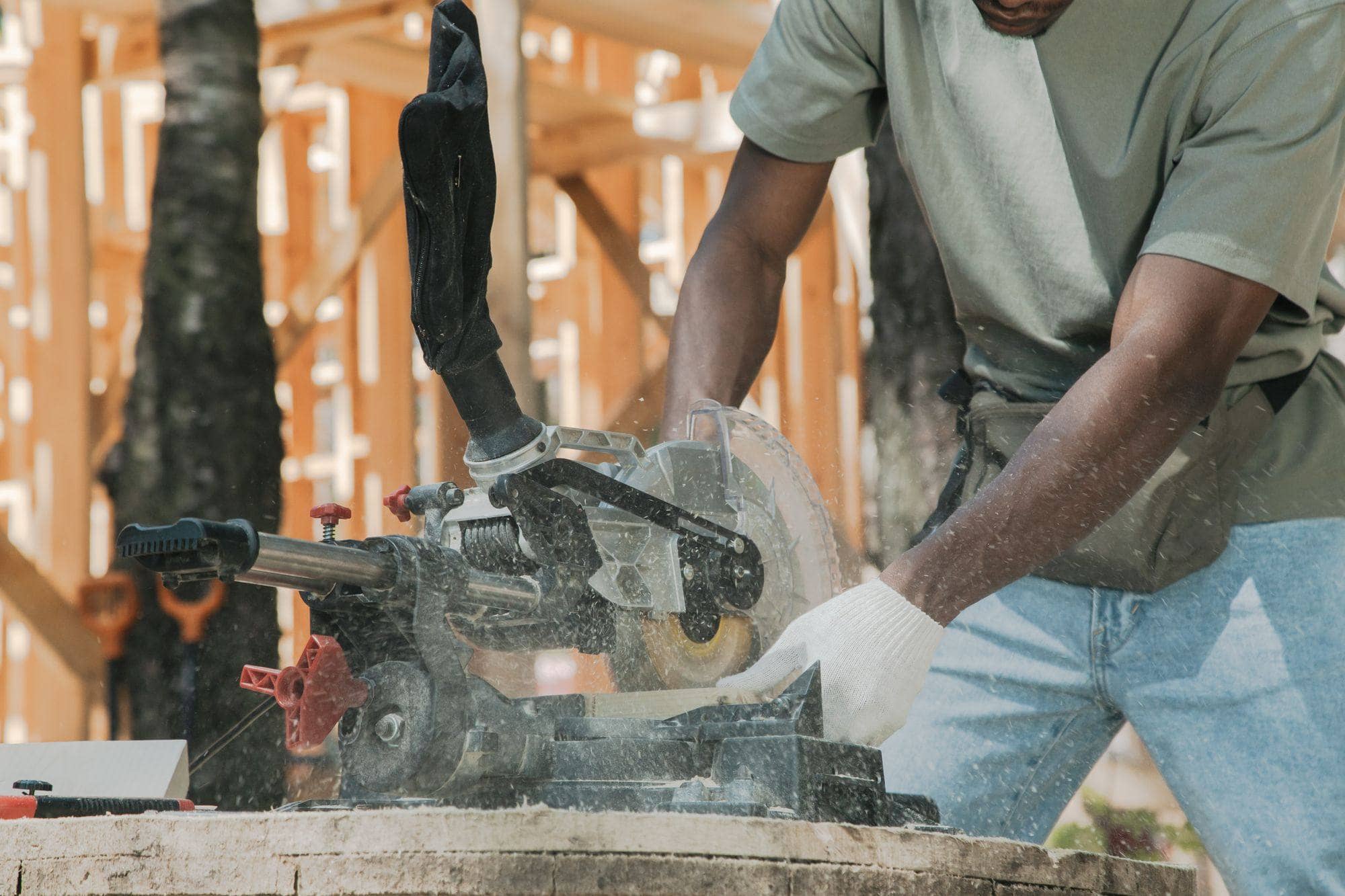 A contractor on a job site