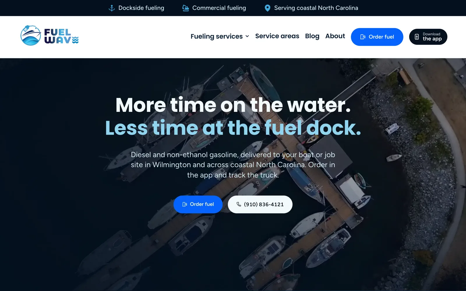 The Fuel Wave website on a laptop